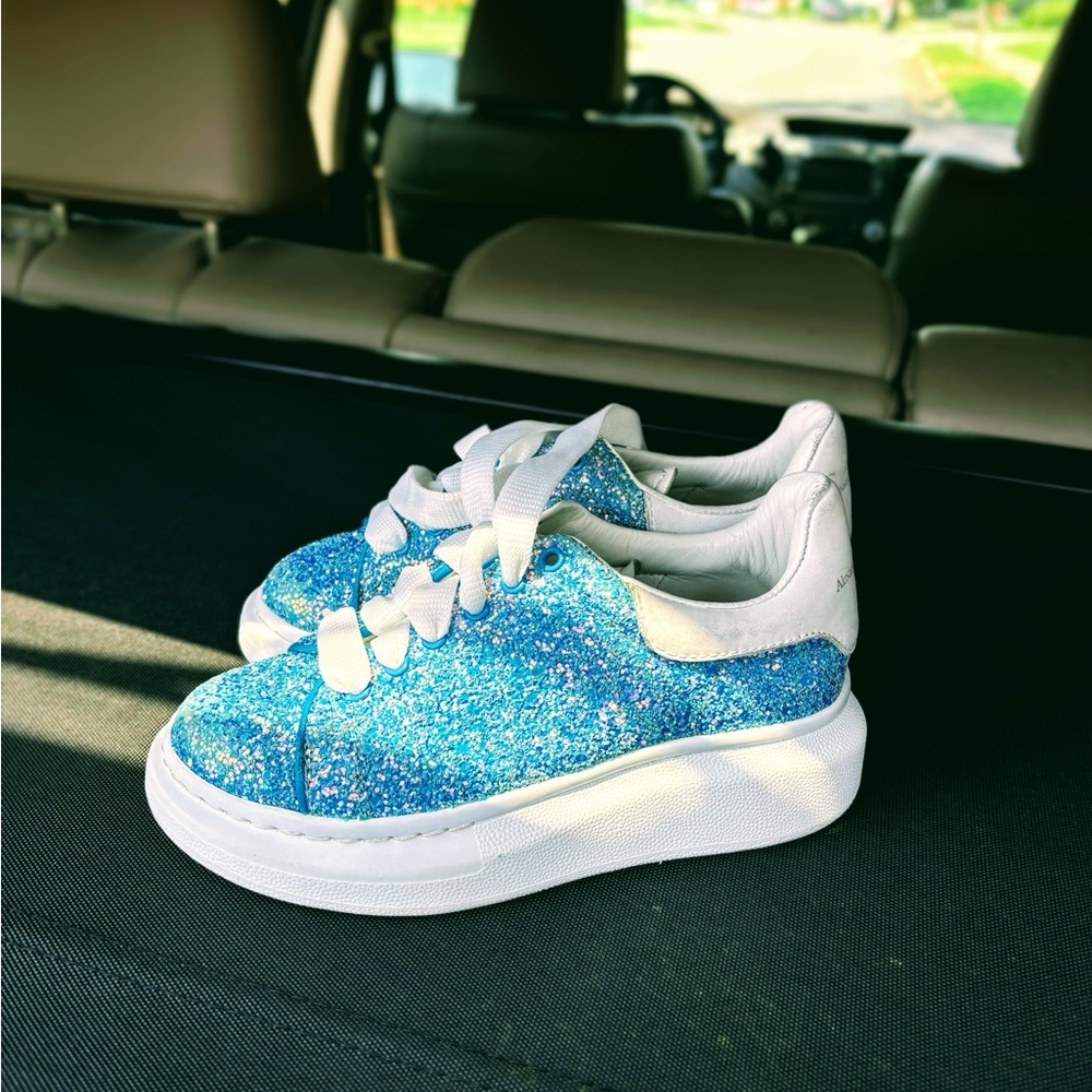Sparkling Blue Glitter Sneakers